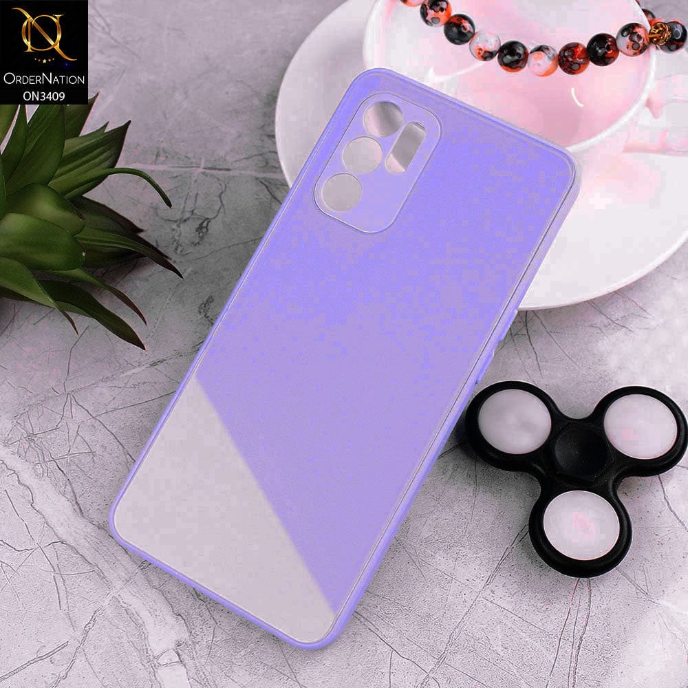 Oppo Reno 6 Cover - Purple - New Glossy Shine Soft Borders Camera Protection Back Case