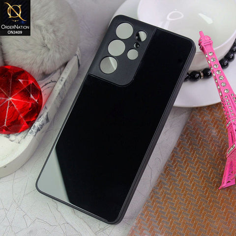Samsung Galaxy S21 Ultra 5G  Cover - Black - New Glossy Shine Soft Borders Camera Protection Back Case