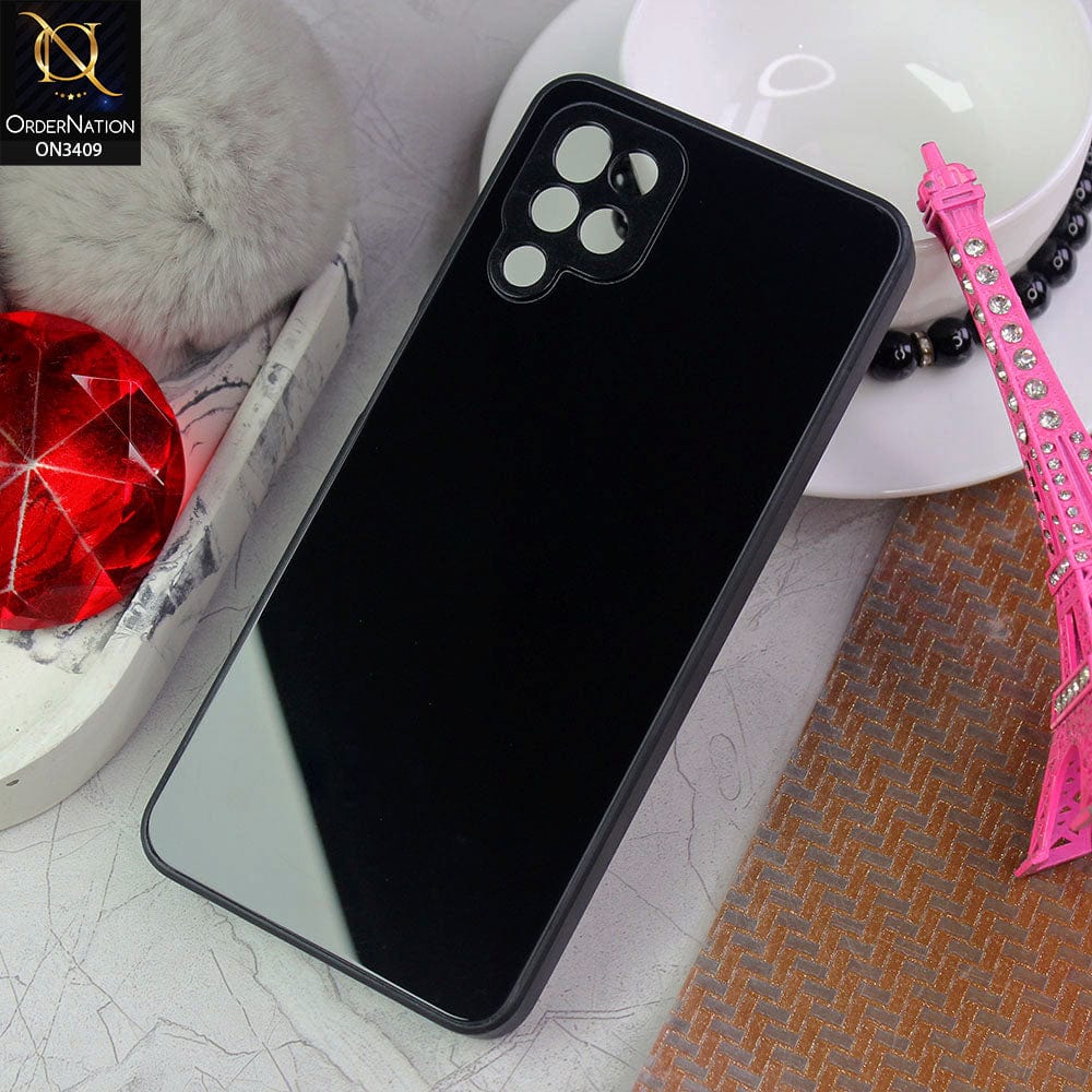 Samsung Galaxy A12  Cover - Black - New Glossy Shine Soft Borders Camera Protection Back Case