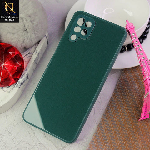 Samsung Galaxy A12  Cover - Green - New Glossy Shine Soft Borders Camera Protection Back Case