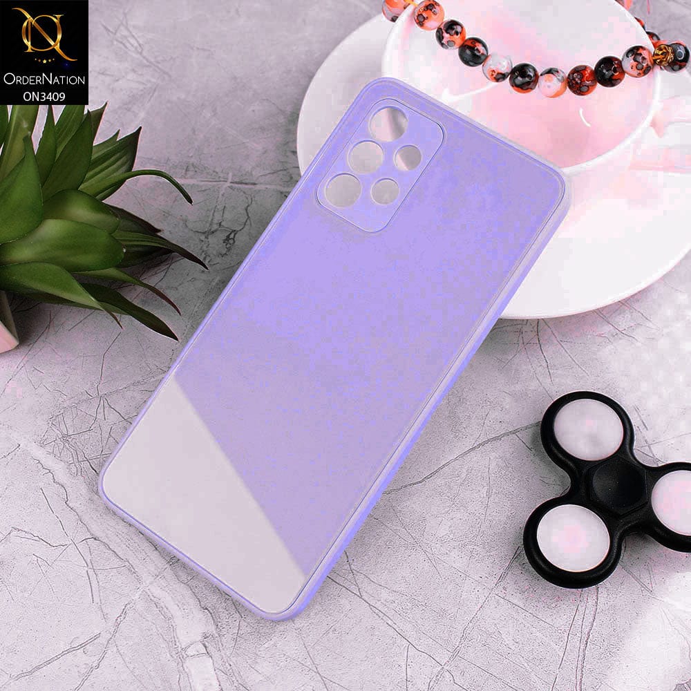 Samsung Galaxy A32 Cover - Purple - New Glossy Shine Soft Borders Camera Protection Back Case