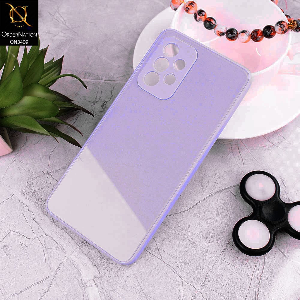 Samsung Galaxy A52s 5G Cover - Purple - New Glossy Shine Soft Borders Camera Protection Back Case