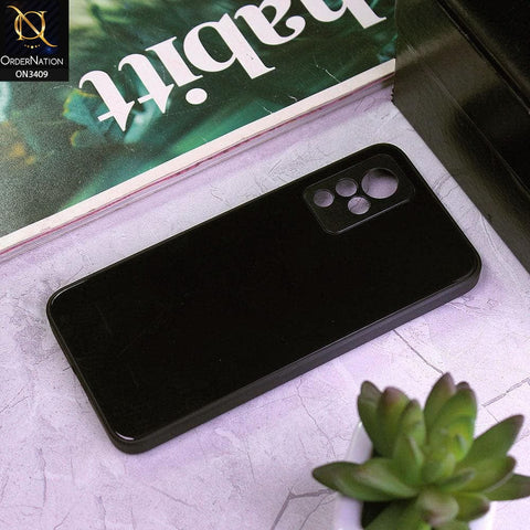 Vivo V21 Cover - Black - New Glossy Shine Soft Borders Camera Protection Back Case
