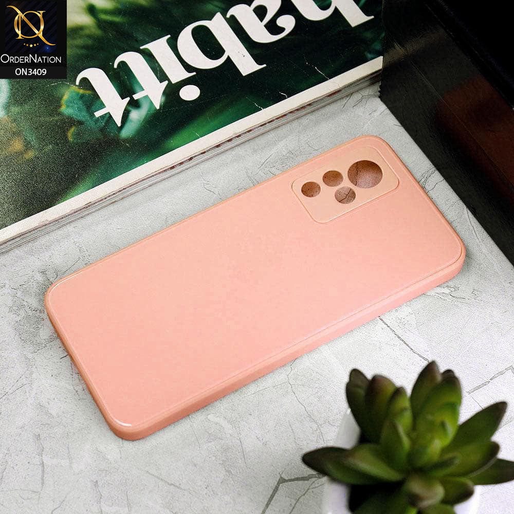 Vivo V21 Cover - Peach - New Glossy Shine Soft Borders Camera Protection Back Case