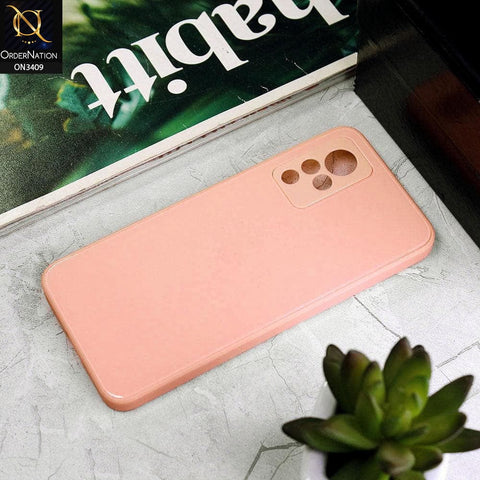 Vivo V21 Cover - Peach - New Glossy Shine Soft Borders Camera Protection Back Case