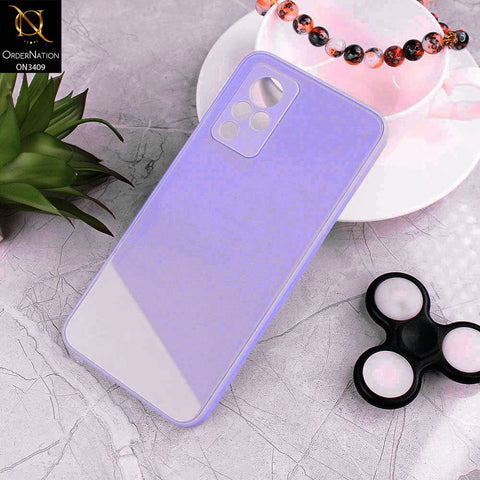 Vivo V21 Cover - Purple - New Glossy Shine Soft Borders Camera Protection Back Case