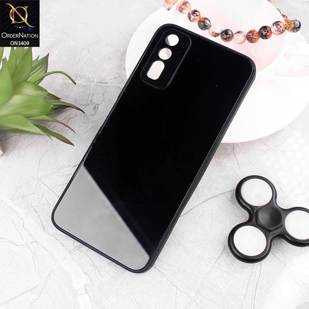 Vivo Y12a Cover - Black - New Glossy Shine Soft Borders Camera Protection Back Case