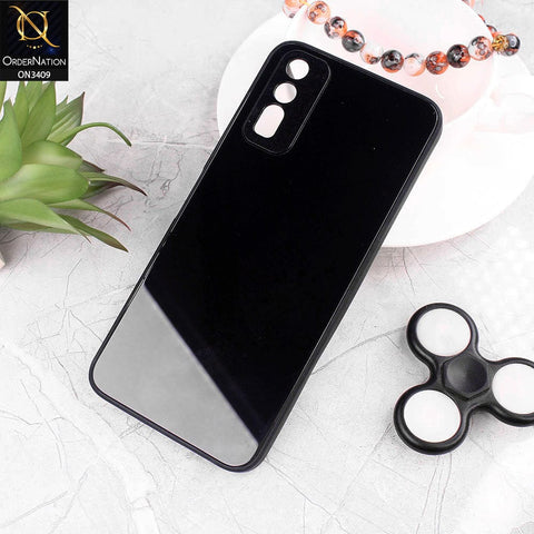 Vivo Y20A Cover - Black - New Glossy Shine Soft Borders Camera Protection Back Case