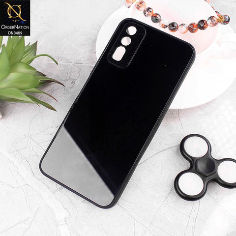Vivo Y20T Cover - Black - New Glossy Shine Soft Borders Camera Protection Back Case