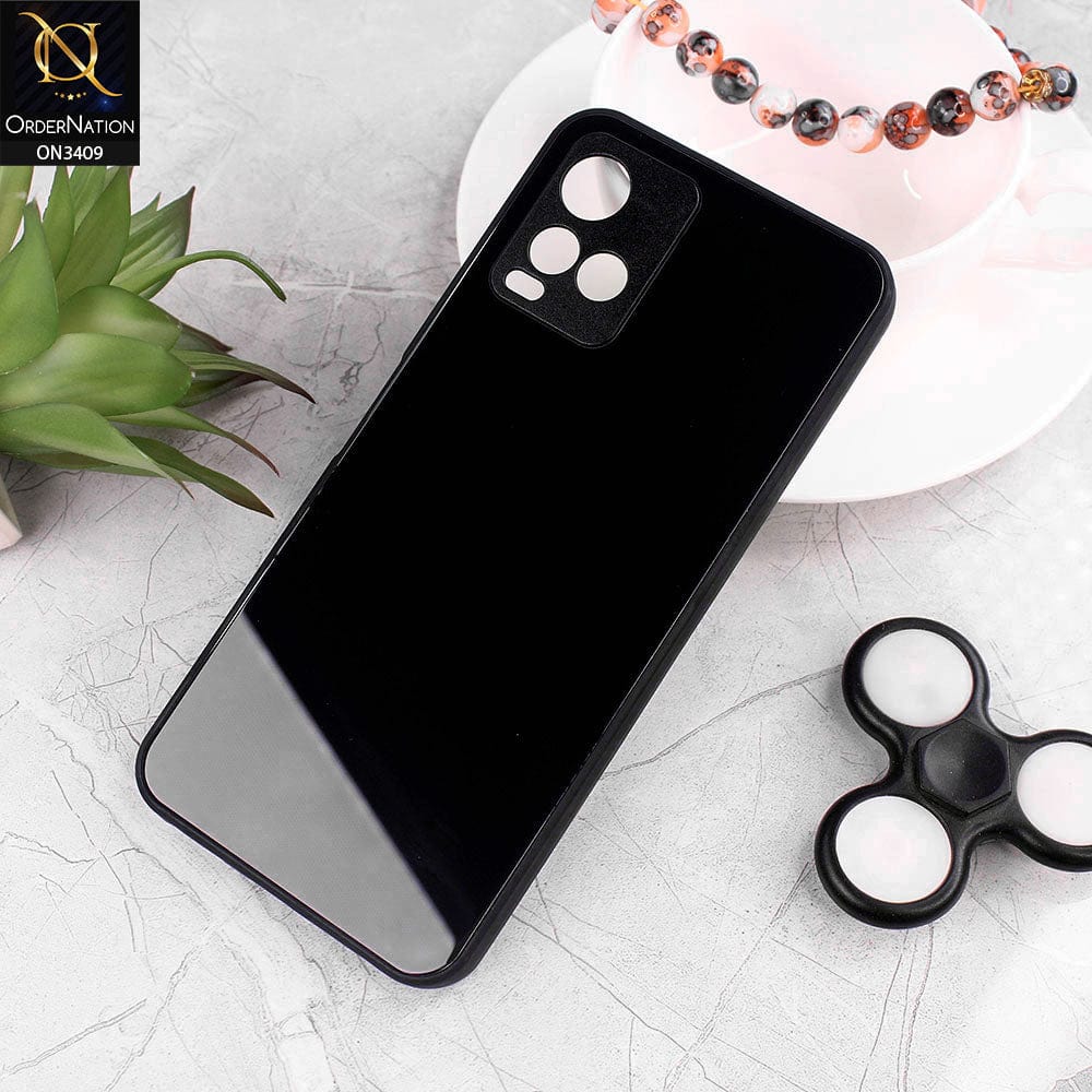 Vivo Y33t Cover - Black - New Glossy Shine Soft Borders Camera Protection Back Case