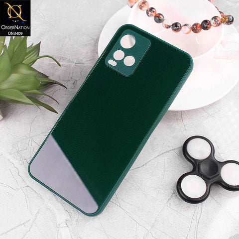 Vivo Y21t Cover - Dark Green - New Glossy Shine Soft Borders Camera Protection Back Case