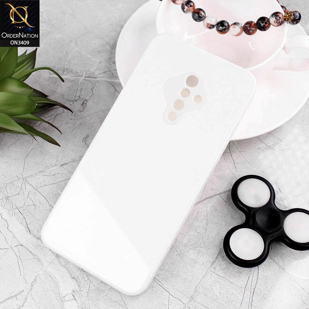 Vivo S1 Pro Cover - White - New Glossy Shine Soft Borders Camera Protection Back Case