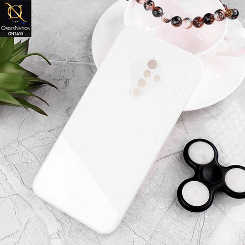 Vivo S1 Pro Cover - White - New Glossy Shine Soft Borders Camera Protection Back Case