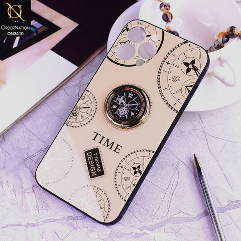 iPhone 12 Pro Max Cover - Rose Gold - Tybomb - Bling Shiny Back Shell Soft Round Borders Camera Protection Case with Ring Holder