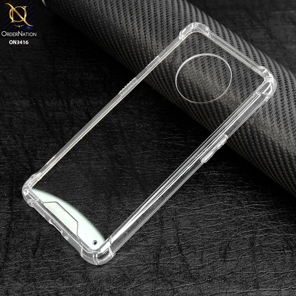 OnePlus 7T Cover - Soft Borders Semi Hard Back Shockprof Bumper transparent Case