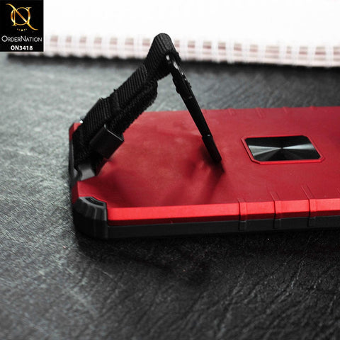 iPhone 11 Pro Max Cover - Black - Heavy Duty Hybrid Anti Knock Shockprof Multi Use Carbiner Holder Protective Case