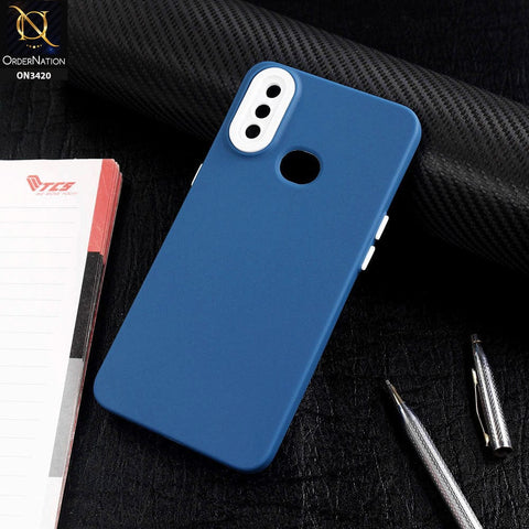 Samsung Galaxy A10s Cover - Blue - Soft Silicone Candy Color Matte Look Camera Protection Case