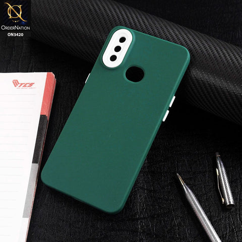 Samsung Galaxy A10s Cover - Green - Soft Silicone Candy Color Matte Look Camera Protection Case