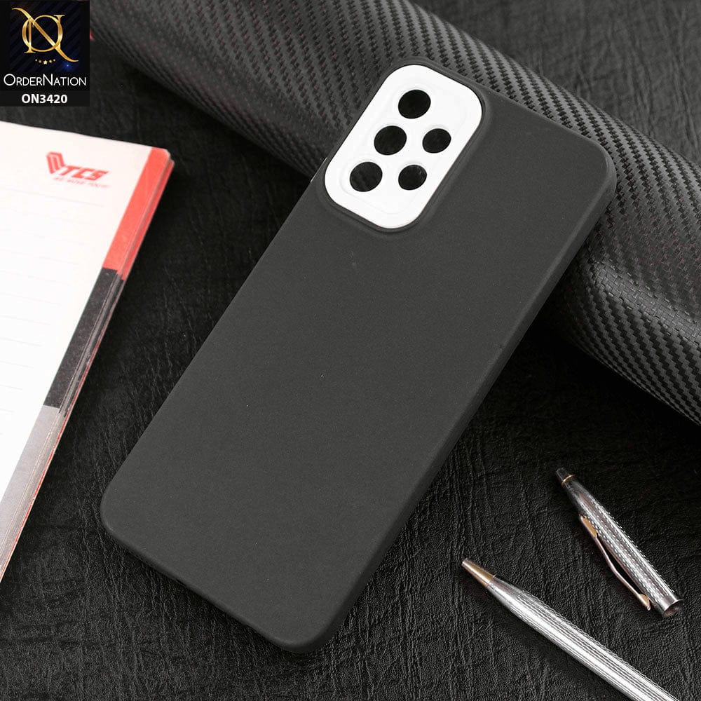 Samsung Galaxy A13 Cover - Black - Soft Silicone Candy Color Matte Look Camera Protection Case