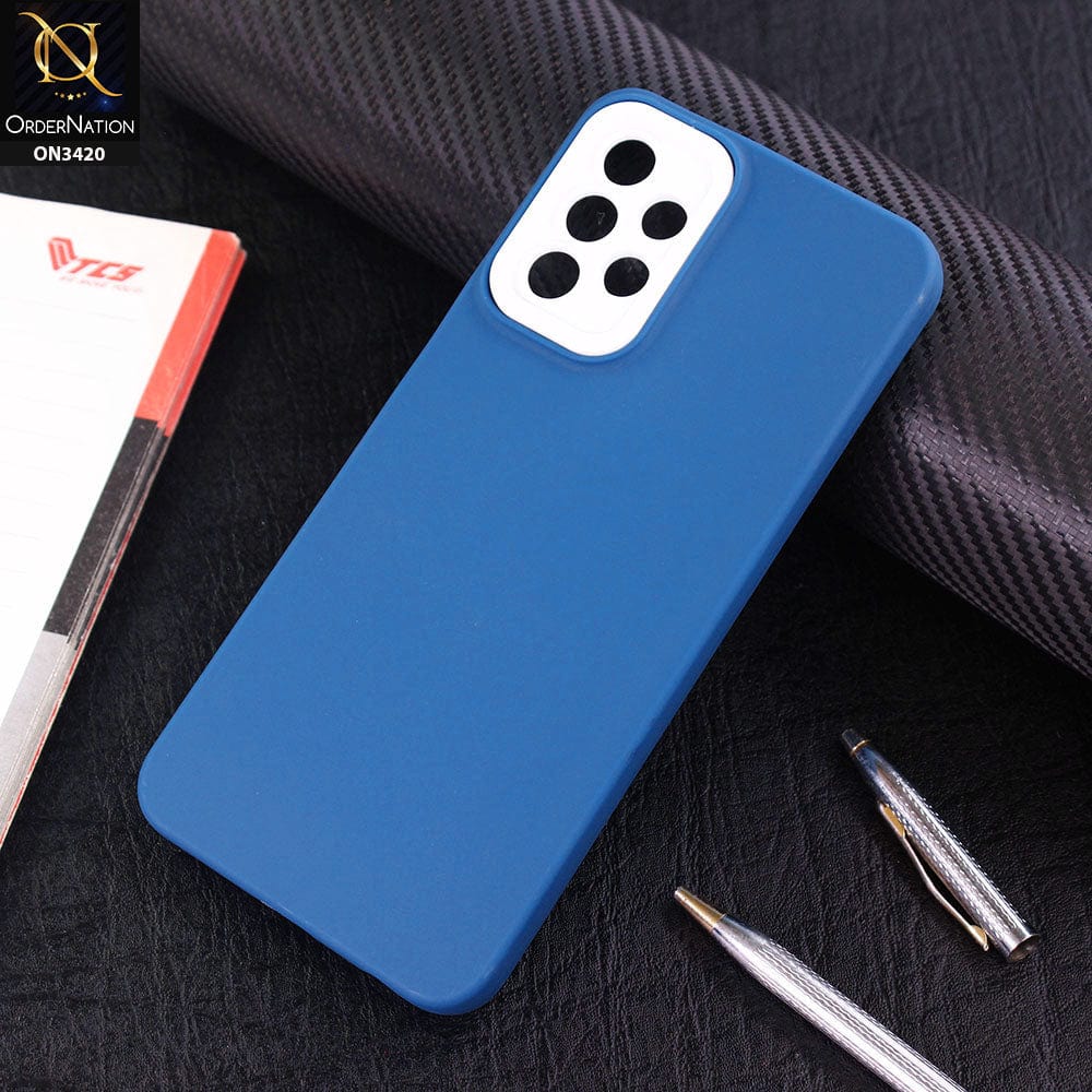 Samsung Galaxy A13 Cover - Blue - Soft Silicone Candy Color Matte Look Camera Protection Case