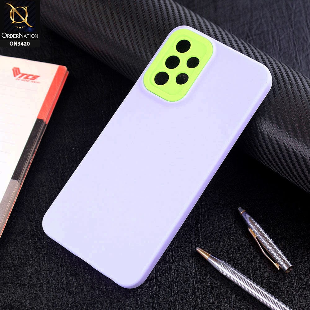 Samsung Galaxy A13 Cover - Purple - Soft Silicone Candy Color Matte Look Camera Protection Case