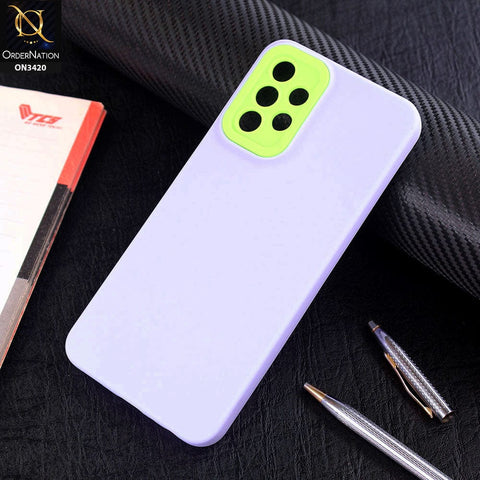 Samsung Galaxy A13 Cover - Purple - Soft Silicone Candy Color Matte Look Camera Protection Case