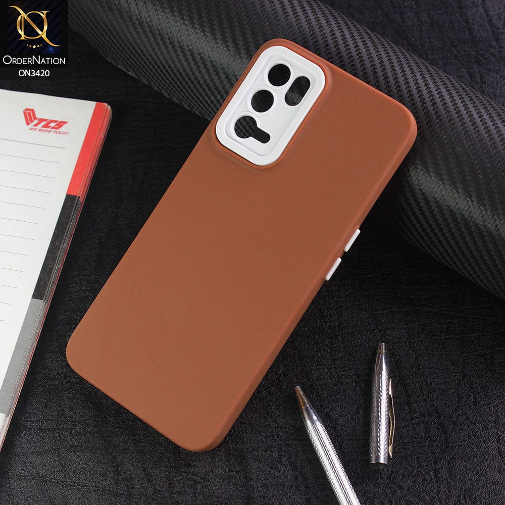 Oppo A16 Cover - Brown - Soft Silicone Candy Color Matte Look Camera Protection Case