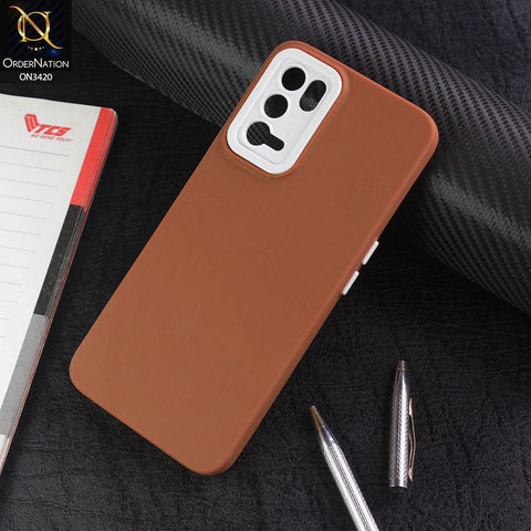 Oppo A16 Cover - Brown - Soft Silicone Candy Color Matte Look Camera Protection Case