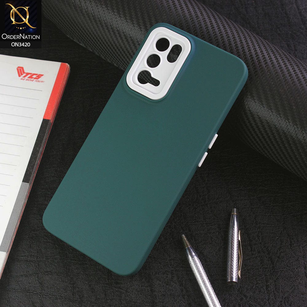Oppo A16 Cover - Green - Soft Silicone Candy Color Matte Look Camera Protection Case