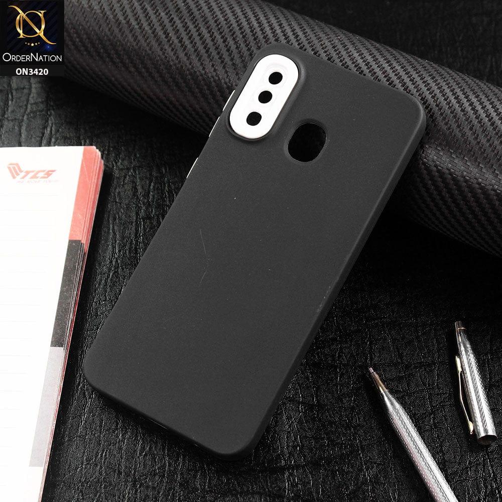 Samsung Galaxy A30 Cover - Black - Soft Silicone Candy Color Matte Look Camera Protection Case