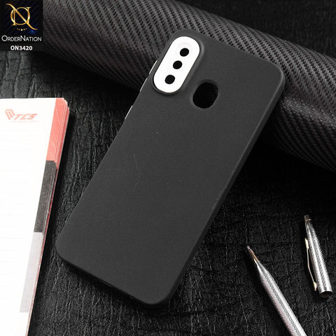 Samsung Galaxy A30 Cover - Black - Soft Silicone Candy Color Matte Look Camera Protection Case