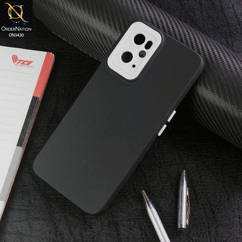 Oppo A76 Cover - Black - Soft Silicone Candy Color Matte Look Camera Protection Case