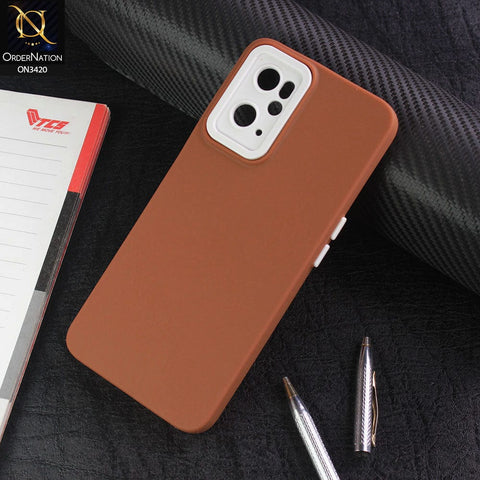 Oppo A76 Cover - Brown - Soft Silicone Candy Color Matte Look Camera Protection Case