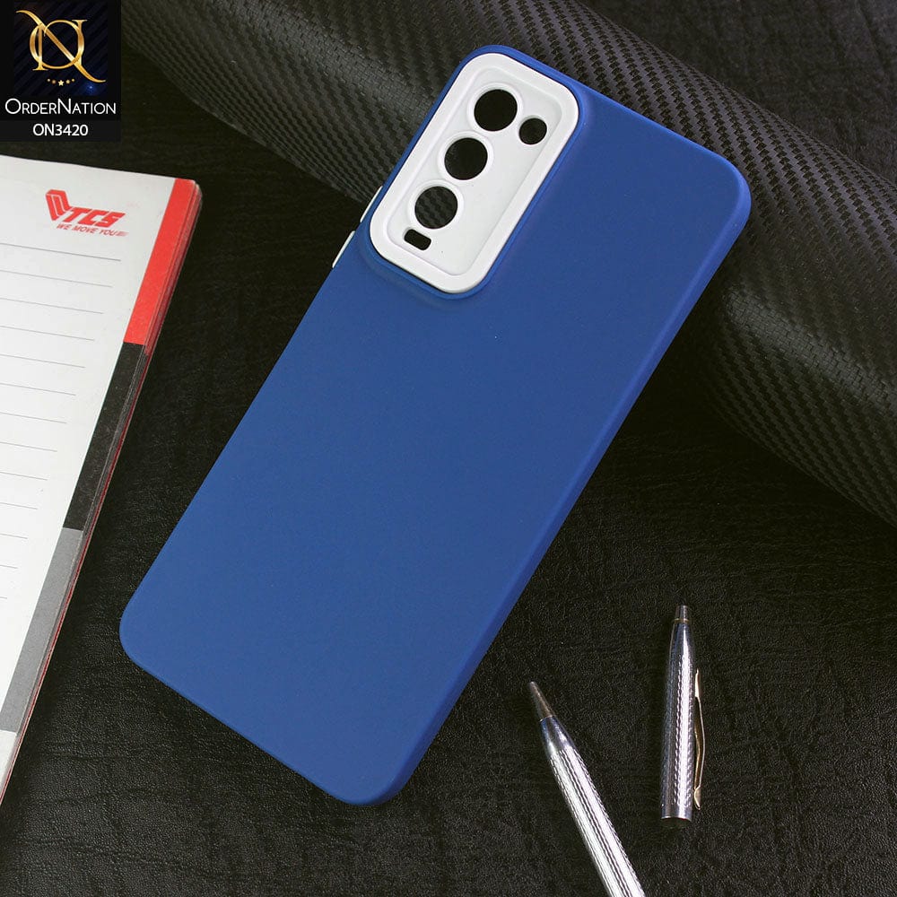 Tecno Camon 18T Cover - Blue - Soft Silicone Candy Color Matte Look Camera Protection Case