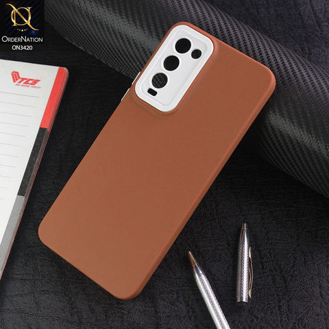 Tecno Camon 18T Cover - Brown - Soft Silicone Candy Color Matte Look Camera Protection Case