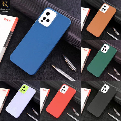 Vivo Y21s Cover - Red - Soft Silicone Candy Color Matte Look Camera Protection Case