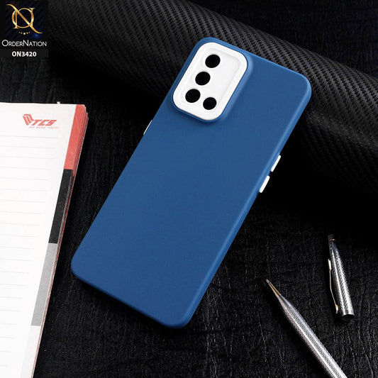 Oppo A95 4G Cover - Blue - Soft Silicone Candy Color Matte Look Camera Protection Case