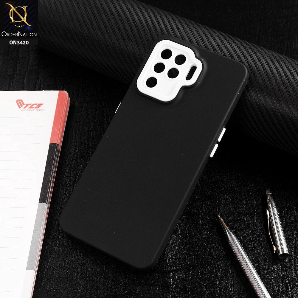 Oppo A94 Cover - Black - Soft Silicone Candy Color Matte Look Camera Protection Case