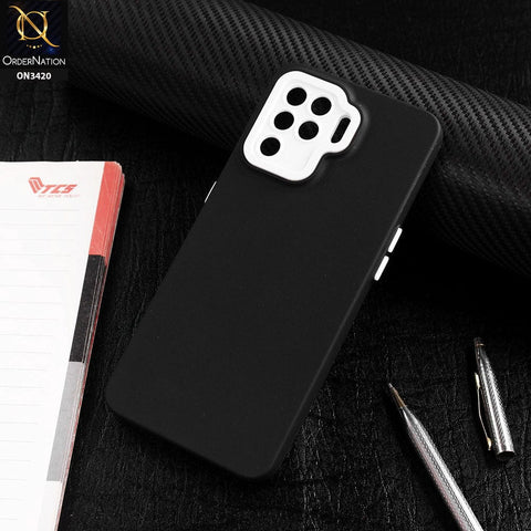 Oppo A94 Cover - Black - Soft Silicone Candy Color Matte Look Camera Protection Case