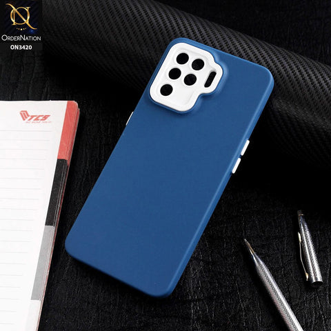 Oppo A94 Cover - Blue - Soft Silicone Candy Color Matte Look Camera Protection Case