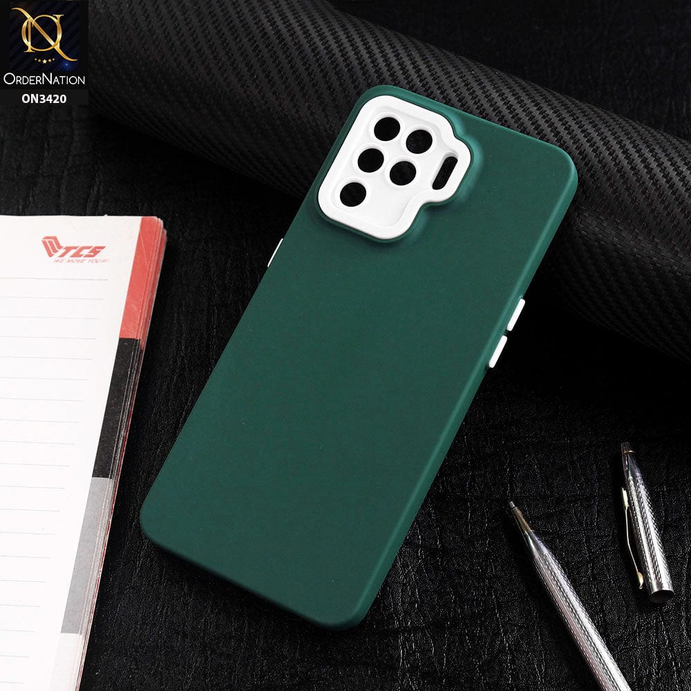 Oppo A94 Cover - Green - Soft Silicone Candy Color Matte Look Camera Protection Case