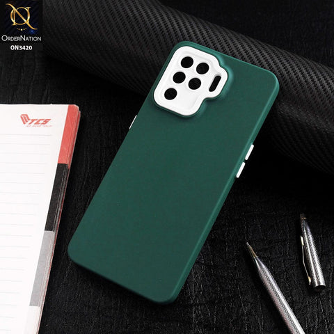 Oppo A94 Cover - Green - Soft Silicone Candy Color Matte Look Camera Protection Case