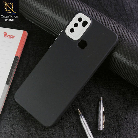 Infinix Hot 10 Play Cover - Black - Soft Silicone Candy Color Matte Look Camera Protection Case