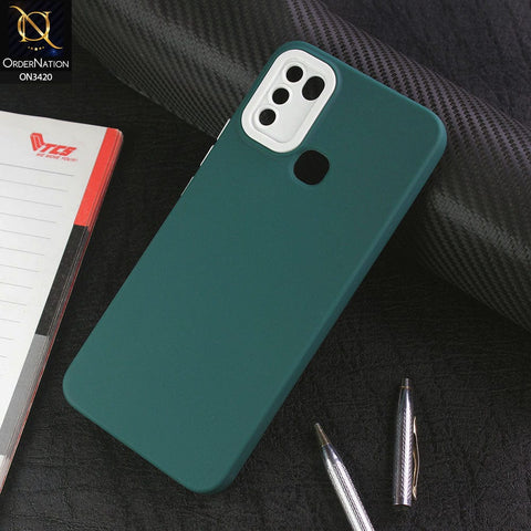 Infinix Hot 10 Play Cover - Green - Soft Silicone Candy Color Matte Look Camera Protection Case