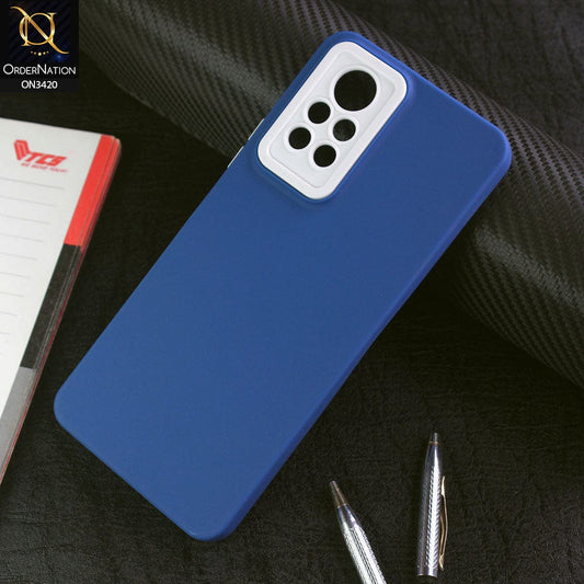 Infinix Note 11 Pro Cover - Blue - Soft Silicone Candy Color Matte Look Camera Protection Case