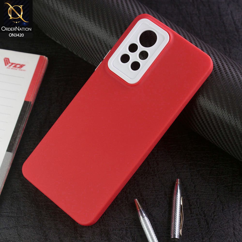 Infinix Note 11 Pro Cover - Red - Soft Silicone Candy Color Matte Look Camera Protection Case