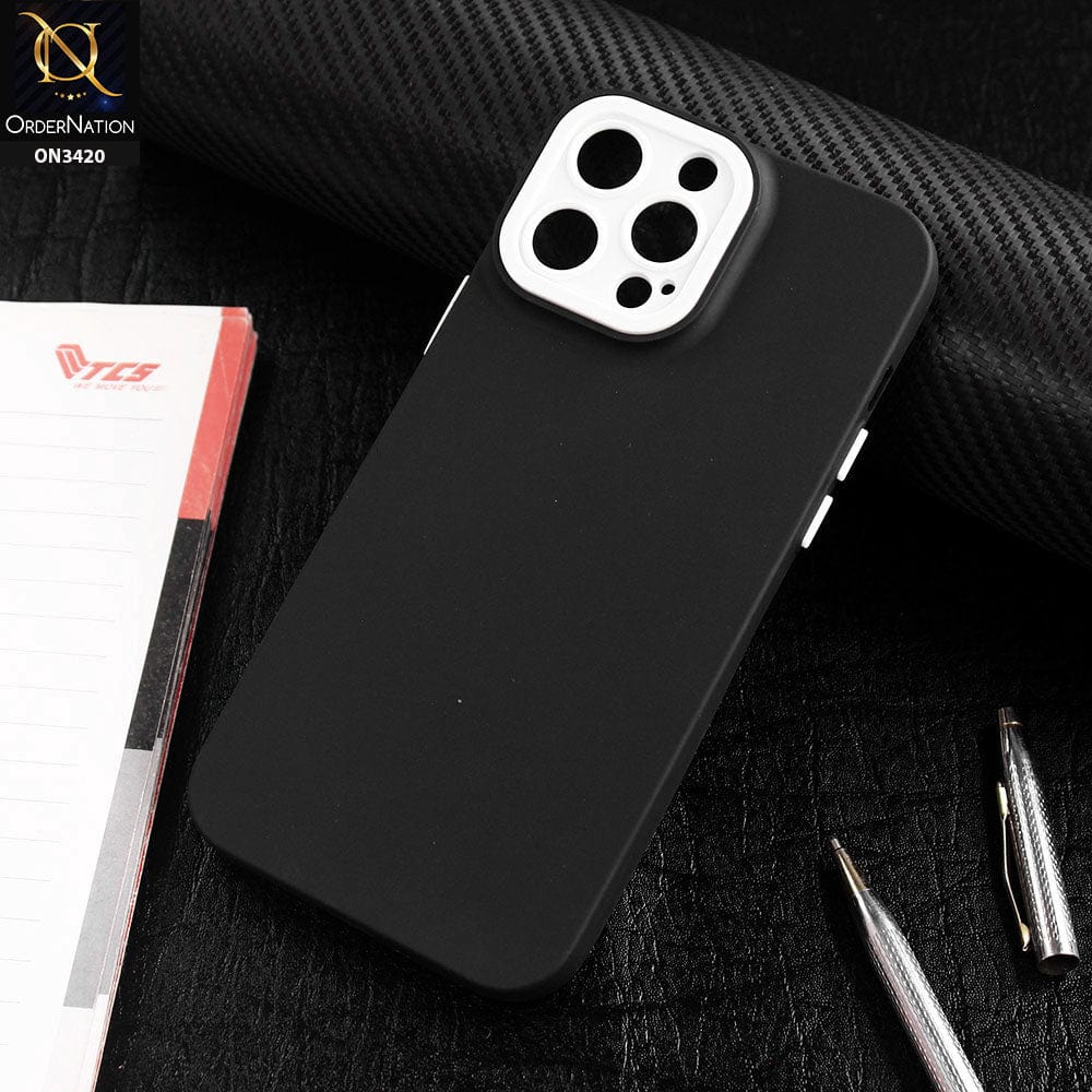 iPhone 12 Pro Max Cover - Black - Soft Silicone Candy Color Matte Look Camera Protection Case