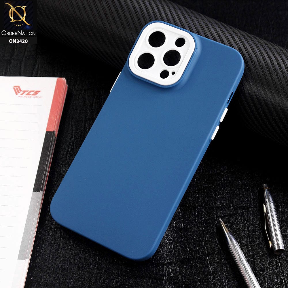 iPhone 12 Pro Max Cover - Blue - Soft Silicone Candy Color Matte Look Camera Protection Case