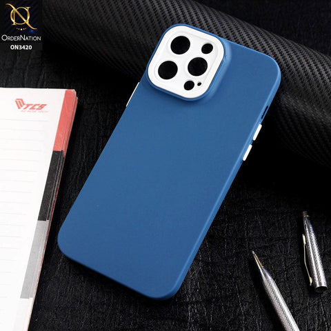 iPhone 12 Pro Max Cover - Blue - Soft Silicone Candy Color Matte Look Camera Protection Case