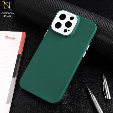 iPhone 13 Pro Max Cover - Green - Soft Silicone Candy Color Matte Look Camera Protection Case